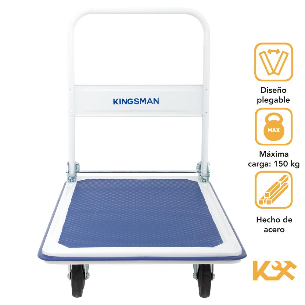 Carro Plataforma Plegable con Ruedas hasta 150 Kilos 73 x 48 x 84 cm Kingsman