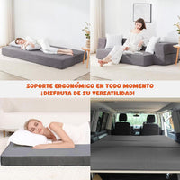 Thumbnail for Sillón Plegable Sofá Cama Convertible Colchoneta Individual