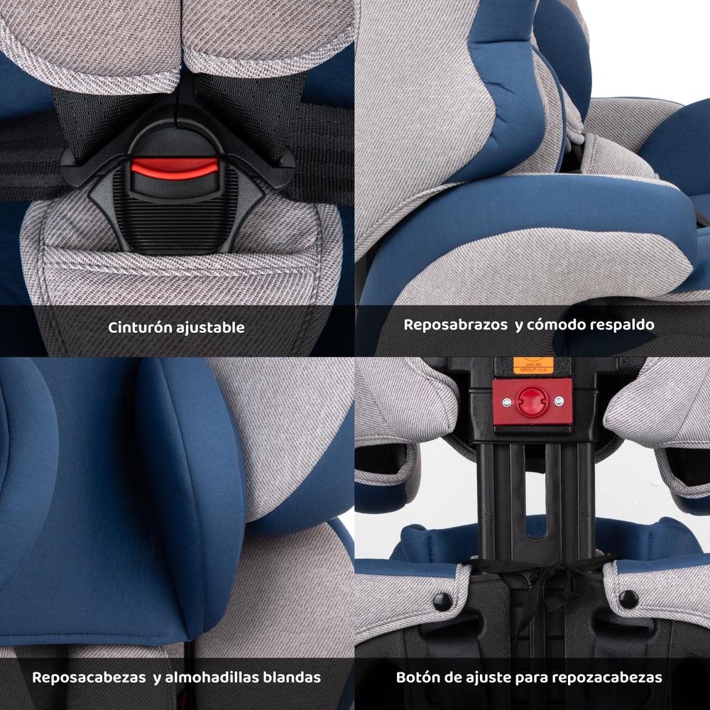 Autoasiento Para Carro Silla de Bebe Seguridad 9m A 11 Años