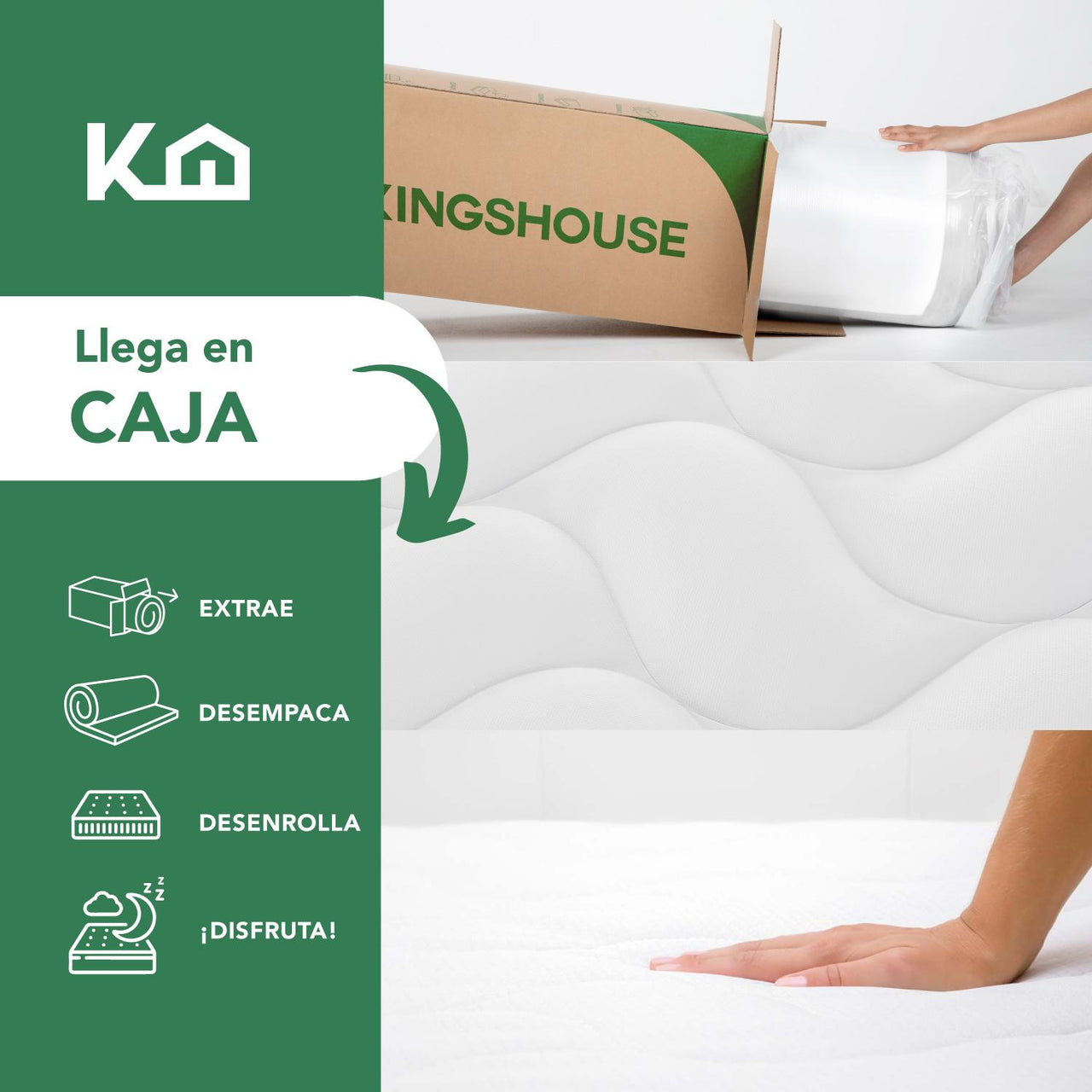 Colchon Individual En Caja 15cm Alto KingsHouse