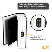 Thumbnail for Caja Valor Camuflaje Forma de Libro Plastico 18 cm Con Combinación Negro TS0209M Kingsman