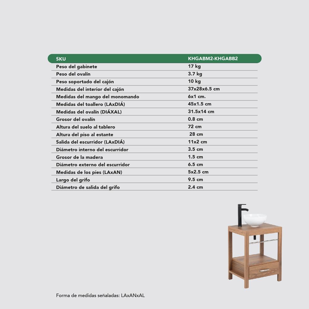 Mueble Gabinete Para Baño Lavamanos Lavabo Ovalin Toallero