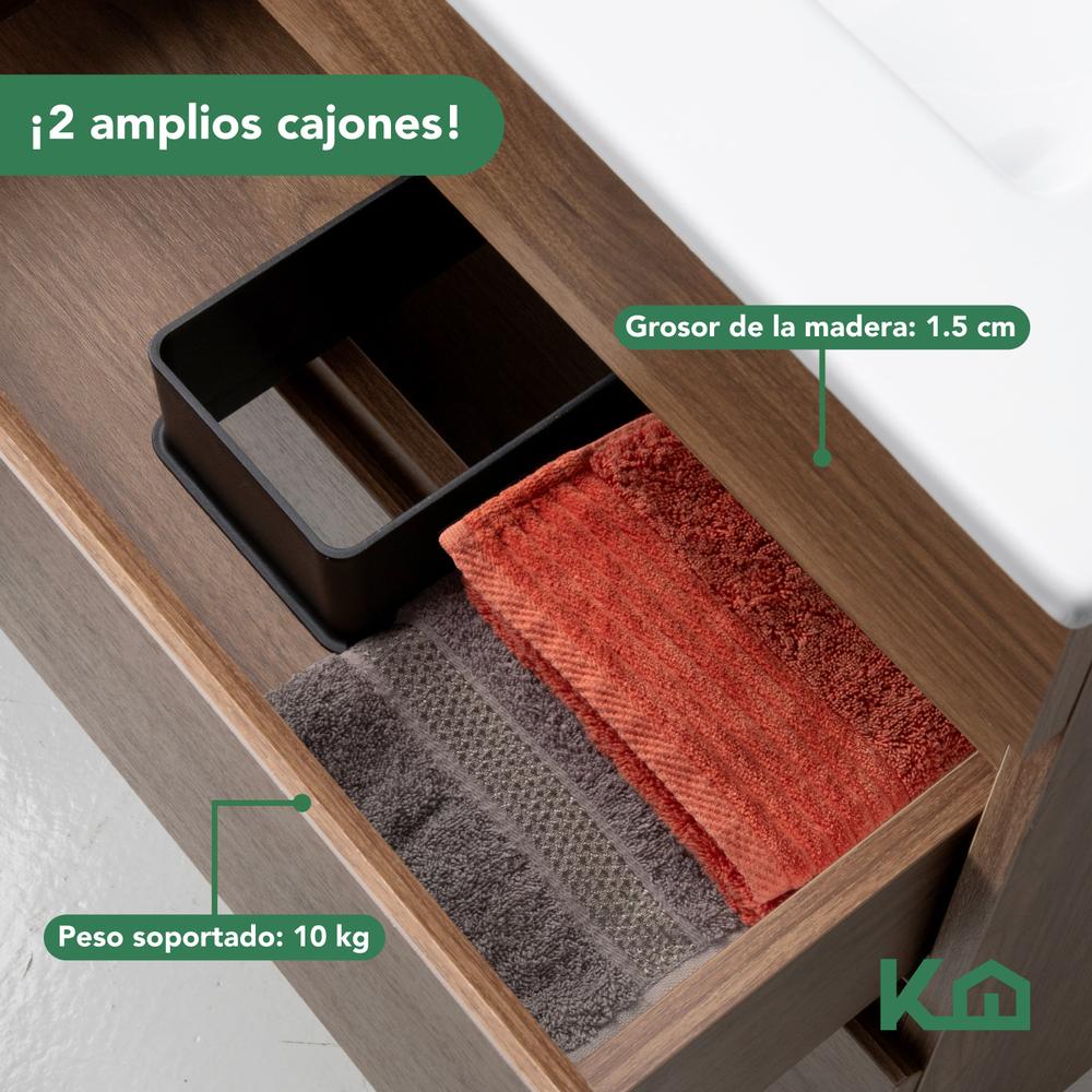 Mueble Gabinete Para Baño Lavamanos Lavabo Ovalín 2 Cajones