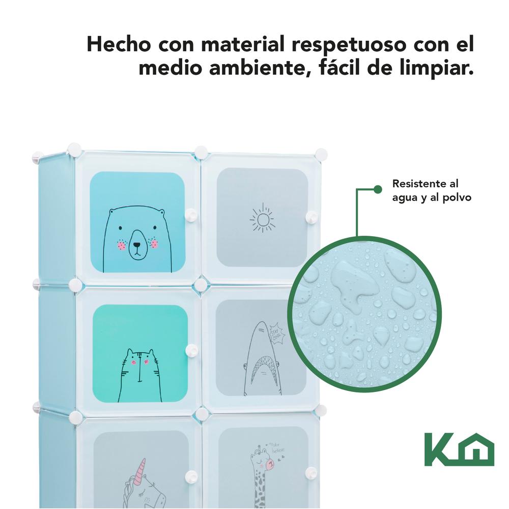 Armario De Plastico Closet Organizador Niños Portatil Cubos