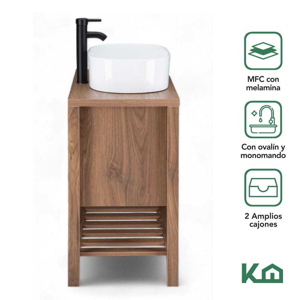 Mueble Gabinete Para Baño Lavamanos Lavabo Cajones y Repisa