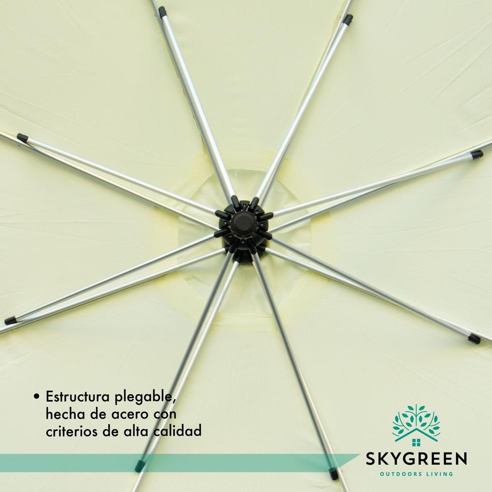 Sombrilla Para Jardin Exterior Plegable 3mts Con Inclinacion