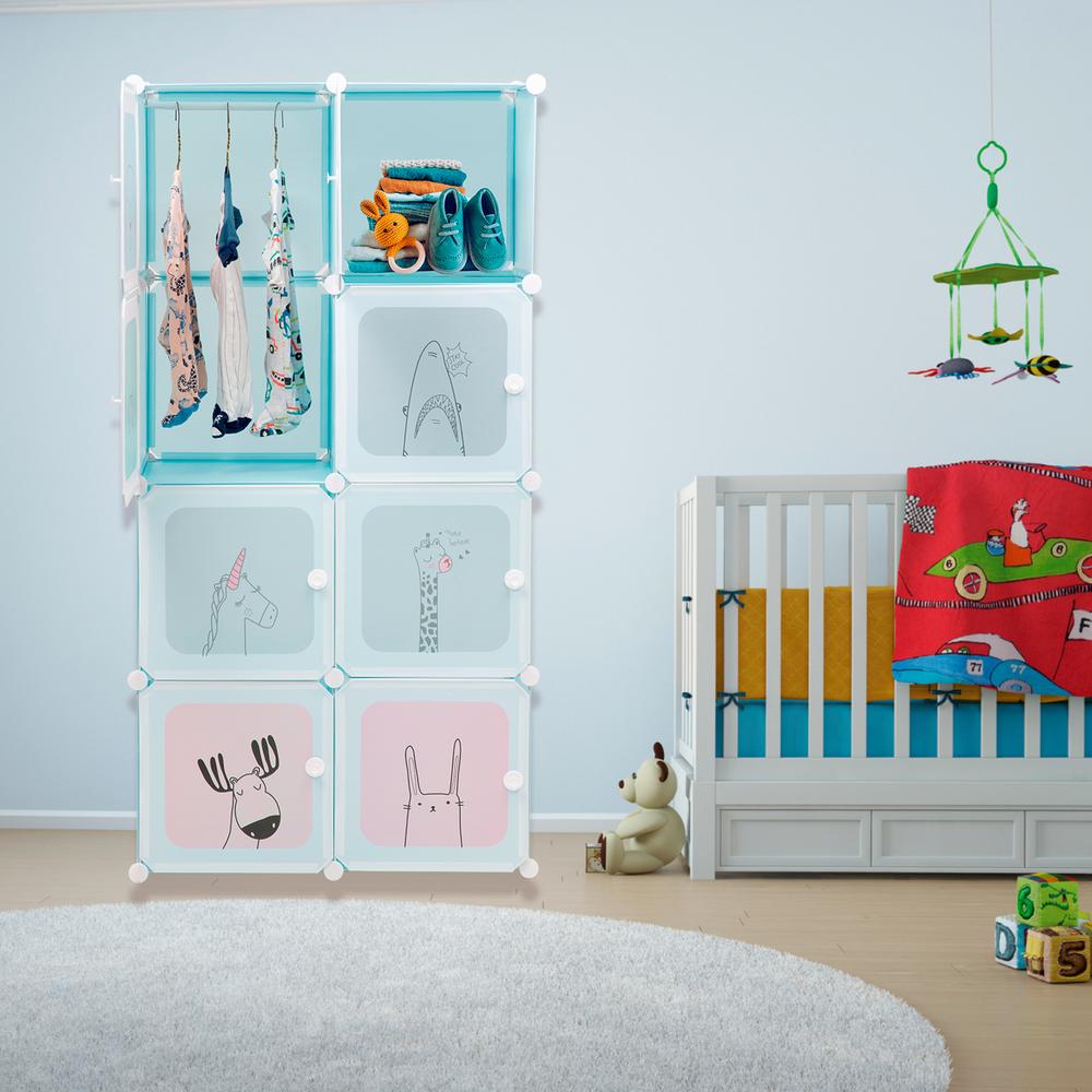 Armario De Plastico Closet Organizador Niños Portatil Cubos