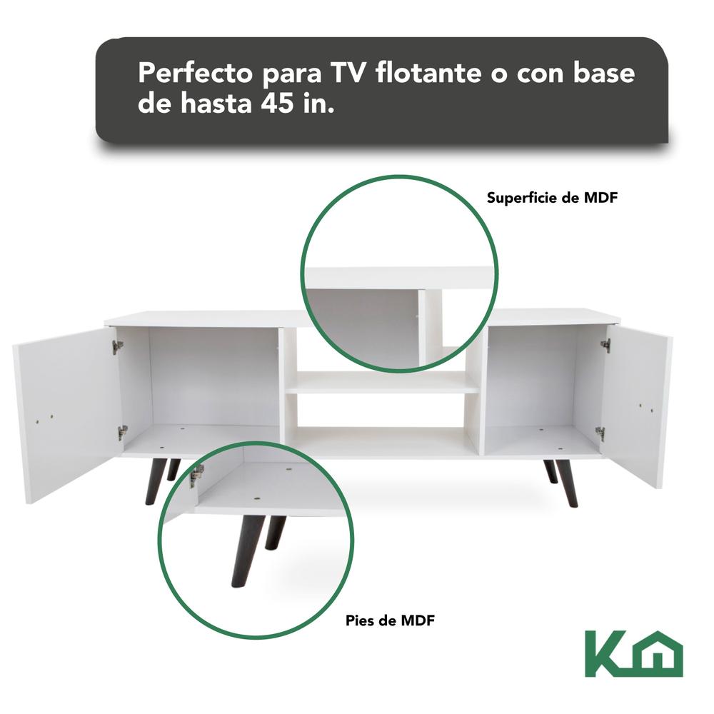 Centro De Entretenimiento Modular Tv 150 Cm Repisas Puertas