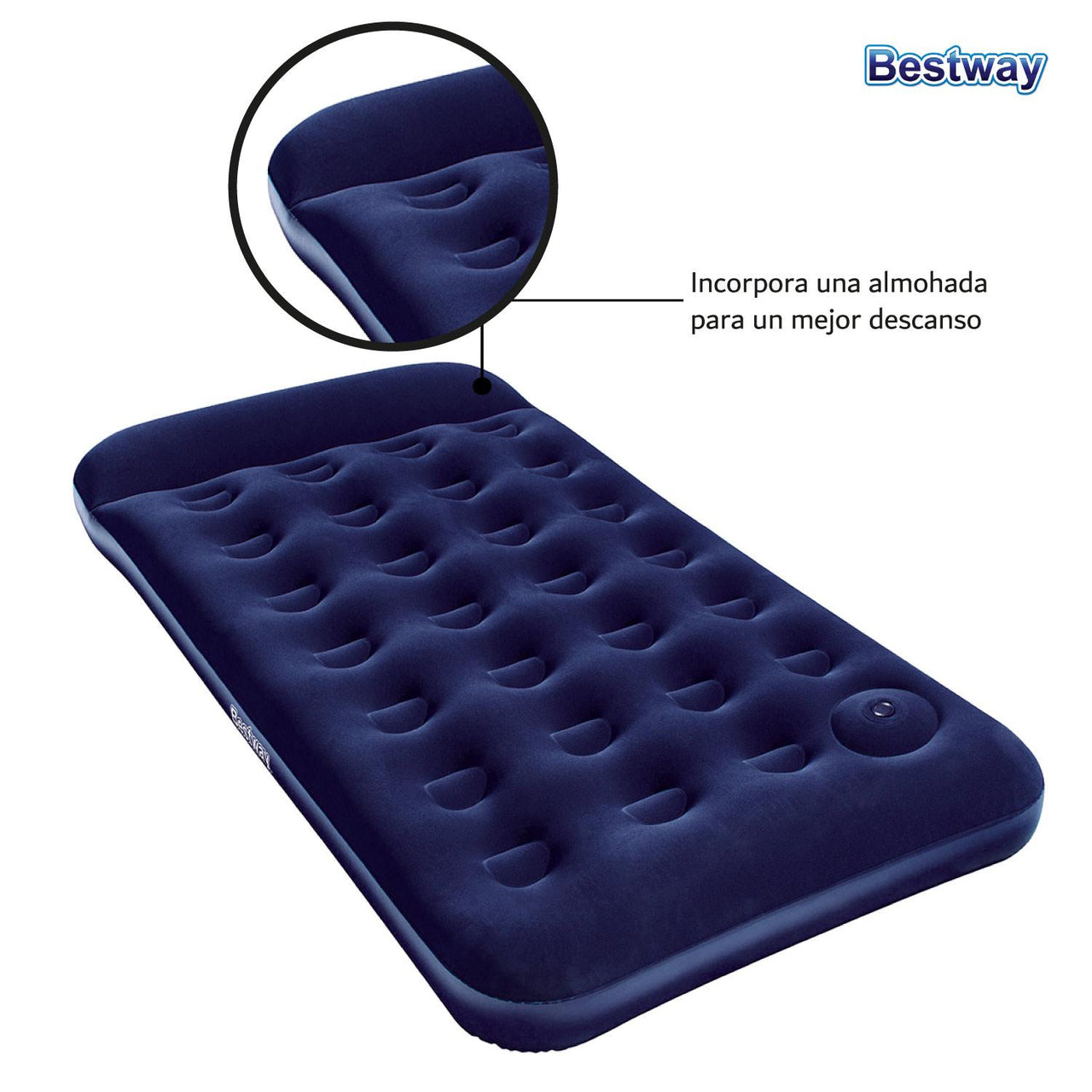 Colchon Inflable Individual Bomba Aire de Pie 67224 Bestway ×