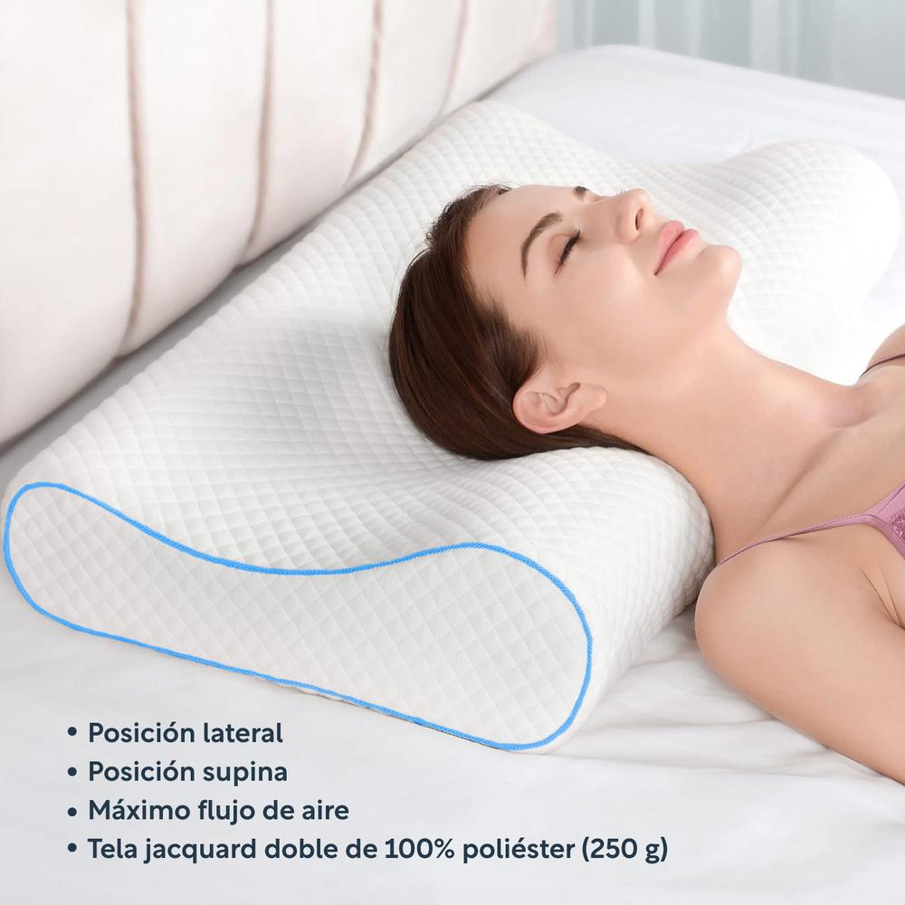 Almohada Ortopédica Cervical Memory Foam Viscoelástica Suave