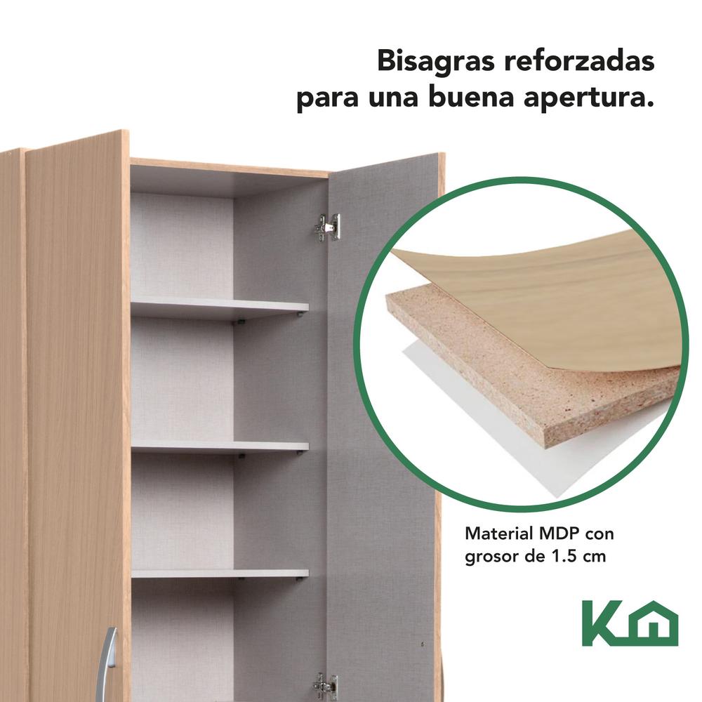 Mueble Armario Closet Multiuso 2 Puertas + Estantes Mdp Casa