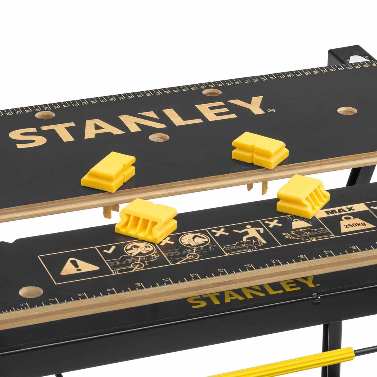 Mesa De Trabajo Portatil Doble Altura Con Prensado Stanley