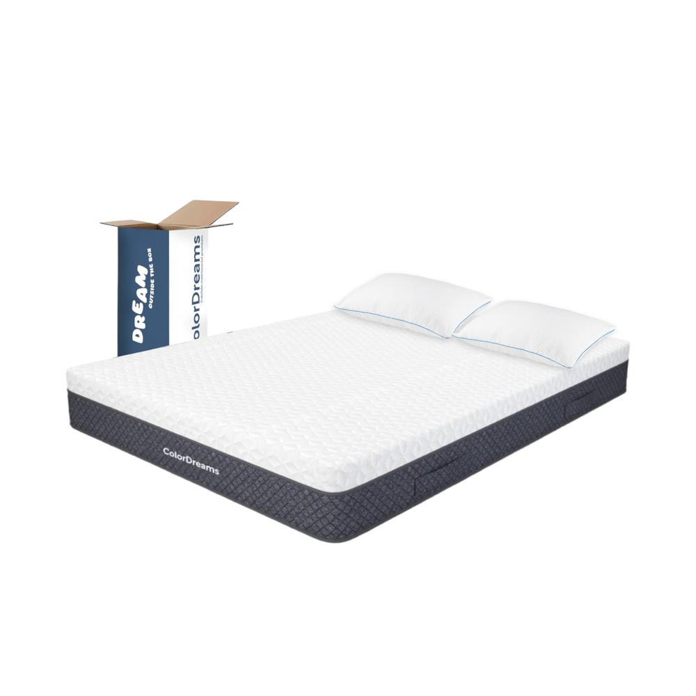 Colchón Queen Size Memory Foam + Almohadas Espuma Set 3Pzas