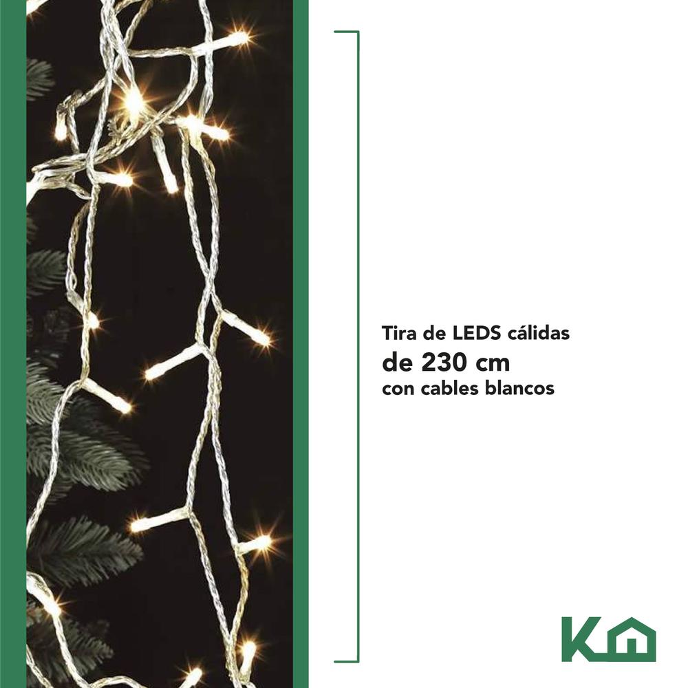 Luces de Navidad 250 Led Serie Navideña Luz Cálida Arbol 23m