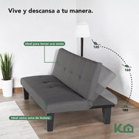 Thumbnail for Sofa Cama Plegable Individual Sillón Minimalista Reclinable