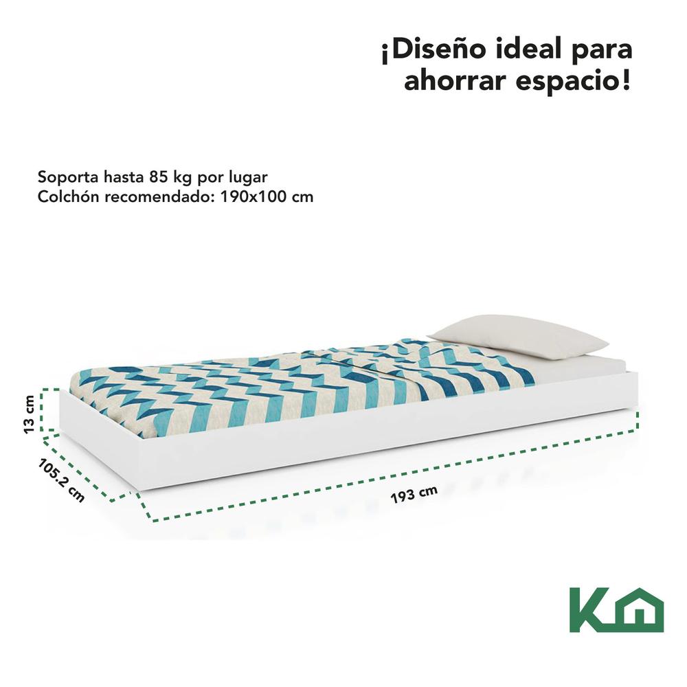 Base Cama Individual KingsHouse Box Desmontable