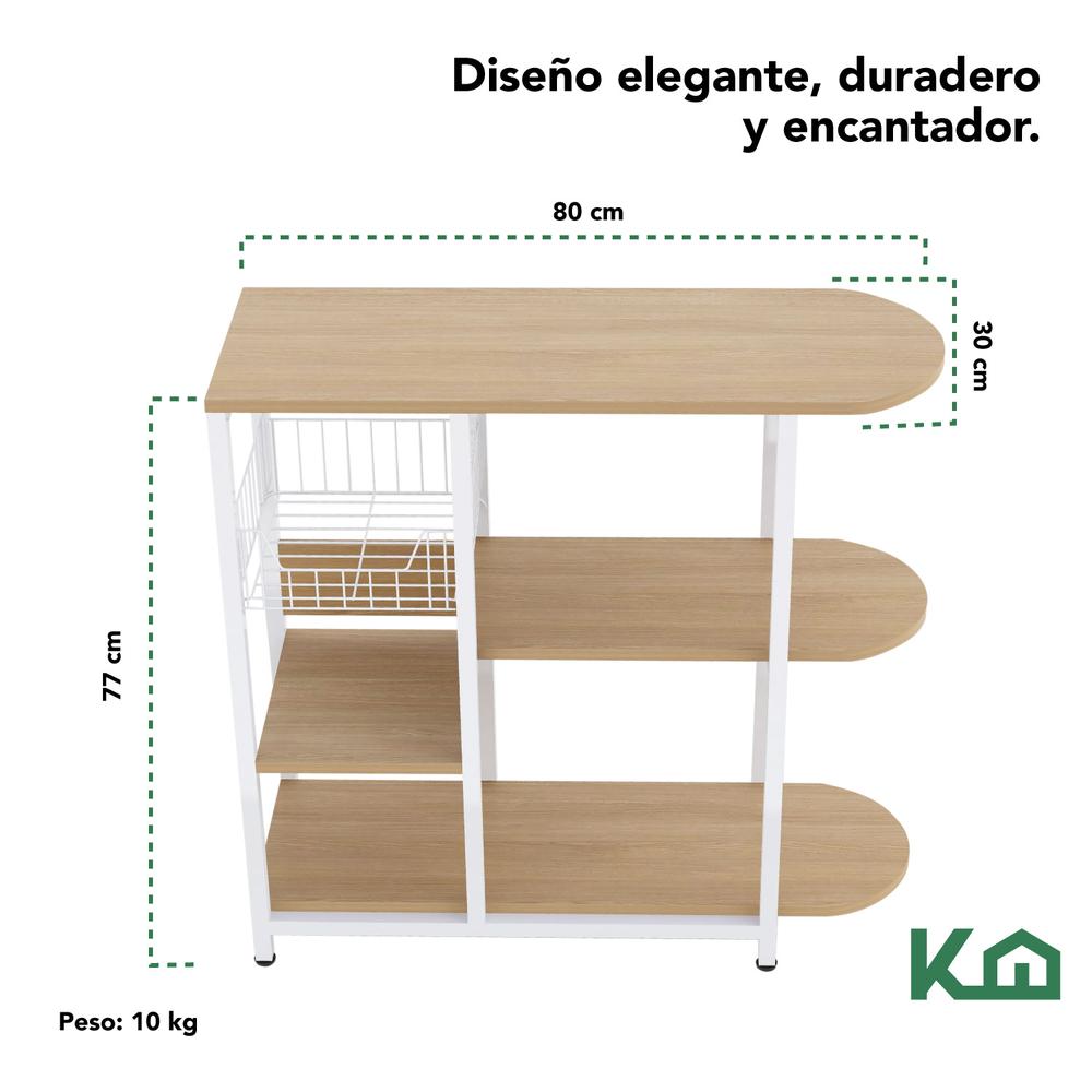 Rack Mueble Cocina Multiusos Horno de Microondas y Garrafón