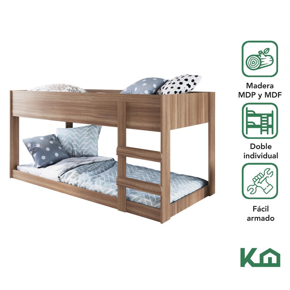 Litera Doble Individual Base Cama KingsHouse Desmontable