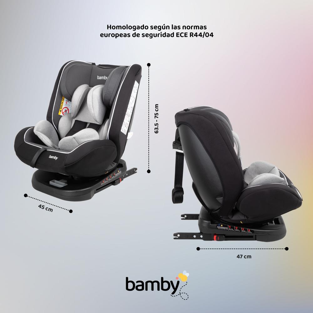 Autoasiento 360 Para Carro Con Sistema Seguridad Coche Bebes