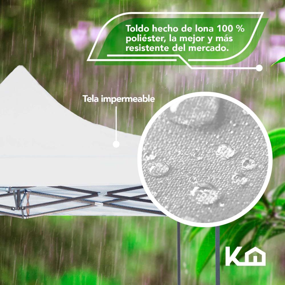 Toldo Carpa Impermeable 3x3 M + Mesa Plegable 180cm portatil