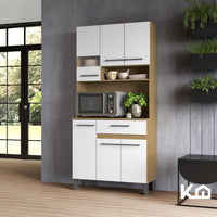 Thumbnail for Mueble Rack Cocina Multiuso Alacena 6 Repisas Madera Estante