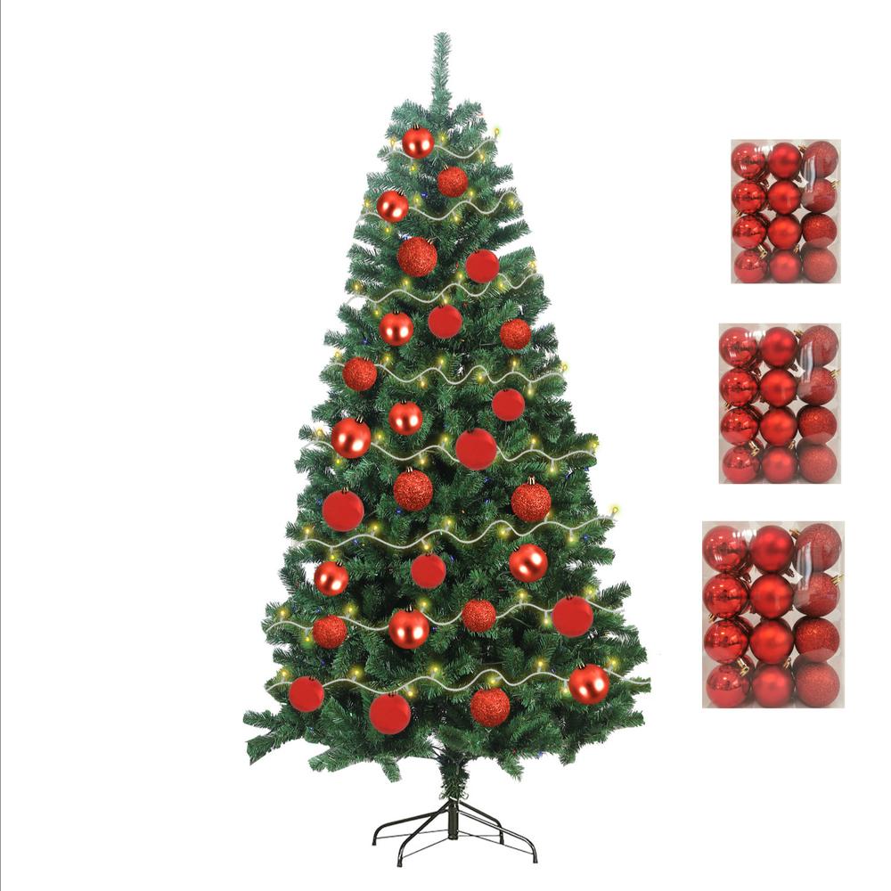 Arbol De Navidad 180cm + Luces 250 Led + Esferas Navideñas