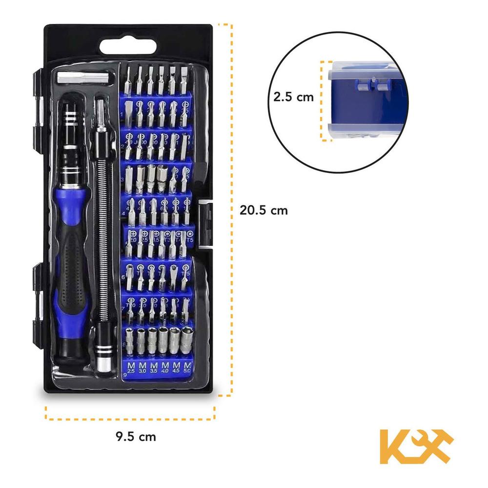 Desarmador Herramientas para Reparacion Celulares Y Equipos Juego 63 Piezas 300161 Kingsman