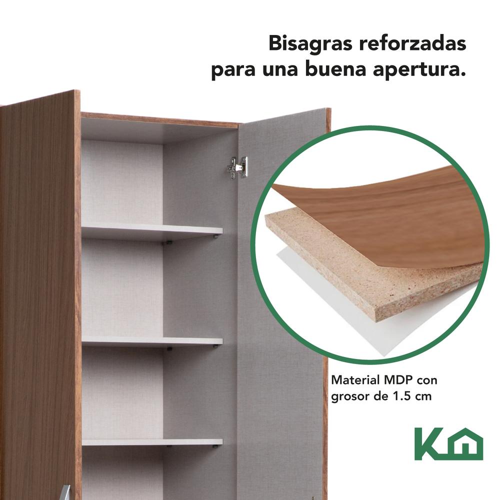 Mueble Armario Closet Multiuso 2 Puertas + Estantes Mdp Casa