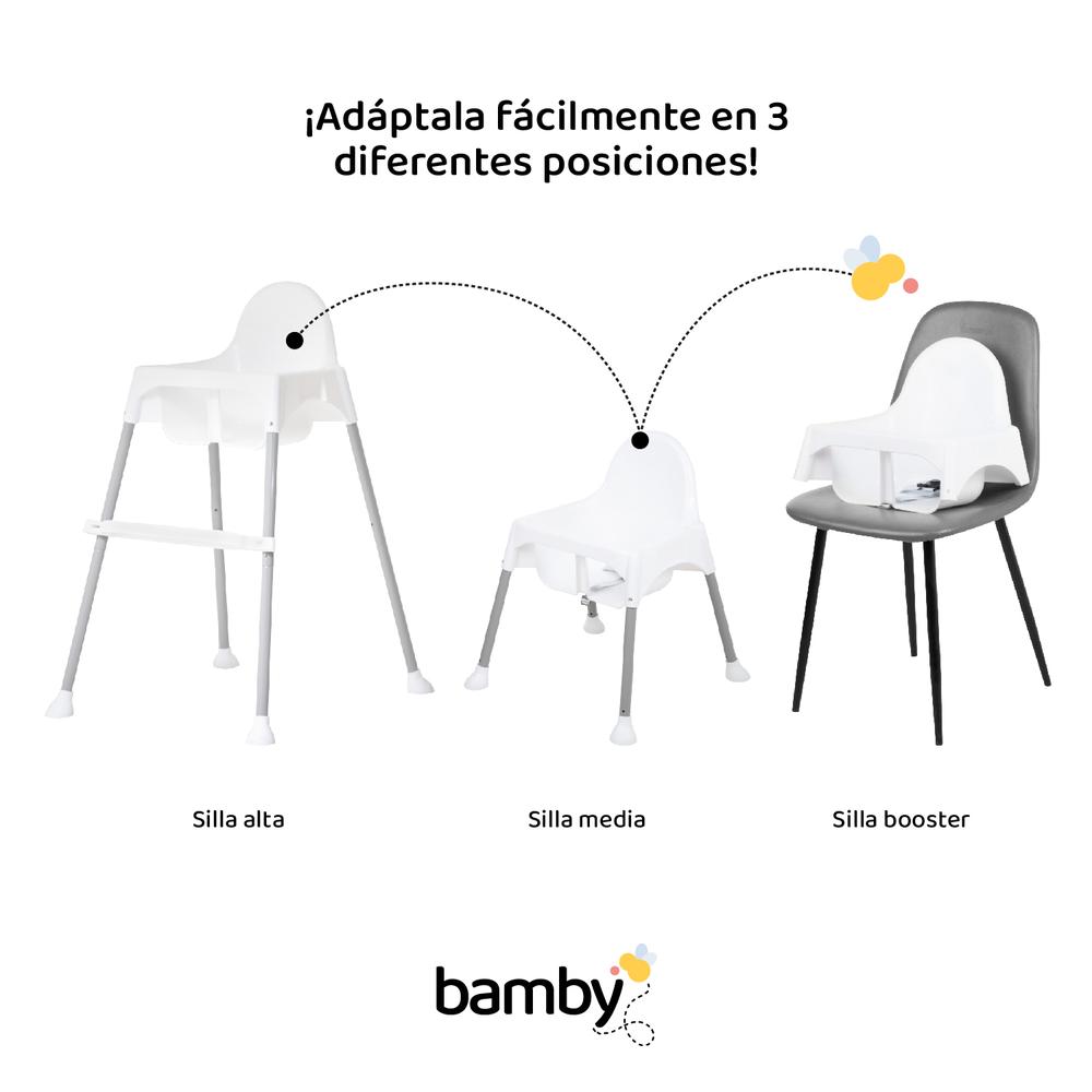 Silla Periquera Alta Para Bebe De Comer Con Charola 3 En 1