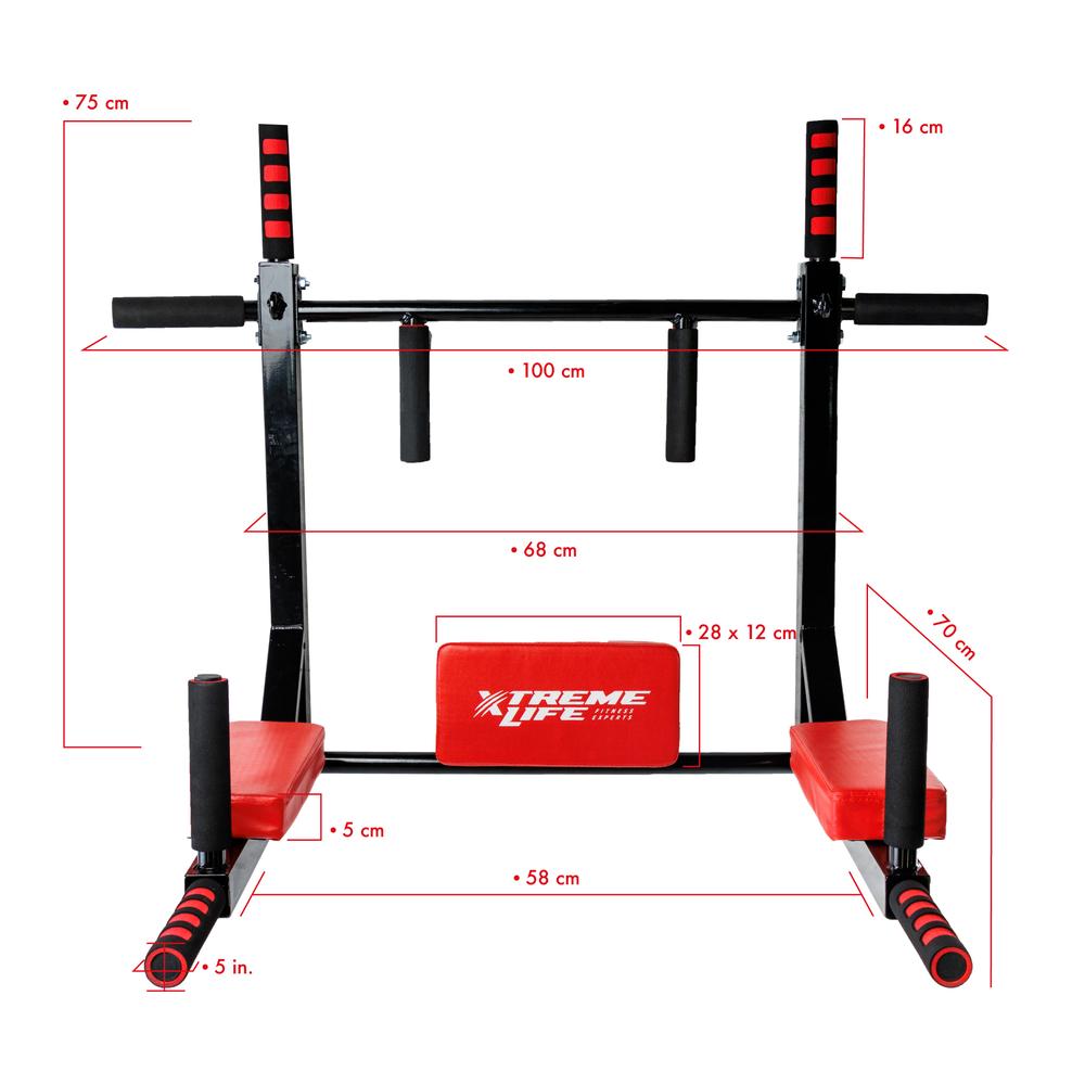 Barra 8en1 Dominadas Pared Gym Multifuncional Box Pesas