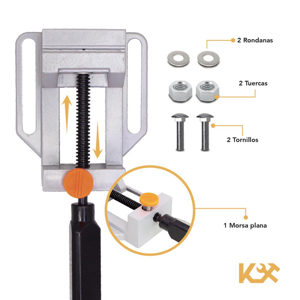 Combo Soporte Taladro 300227 + Prensa Morsa 300231 Kingsman