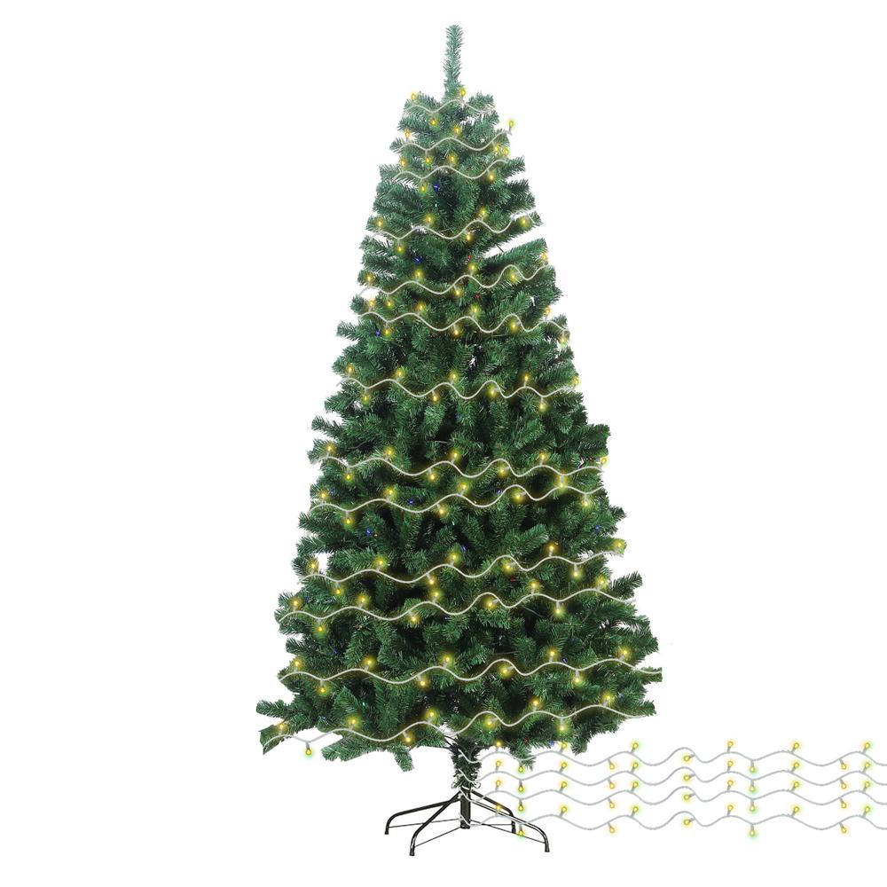 Arbol Navidad 210cm + Luces Navideñas 450 Led Luz Cálida