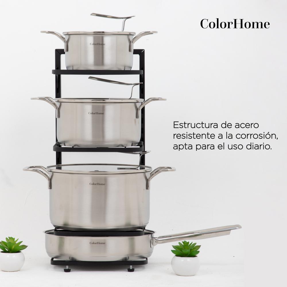 Estante Organizador Para Ollas y Sartenes Cocina 4 Repisas