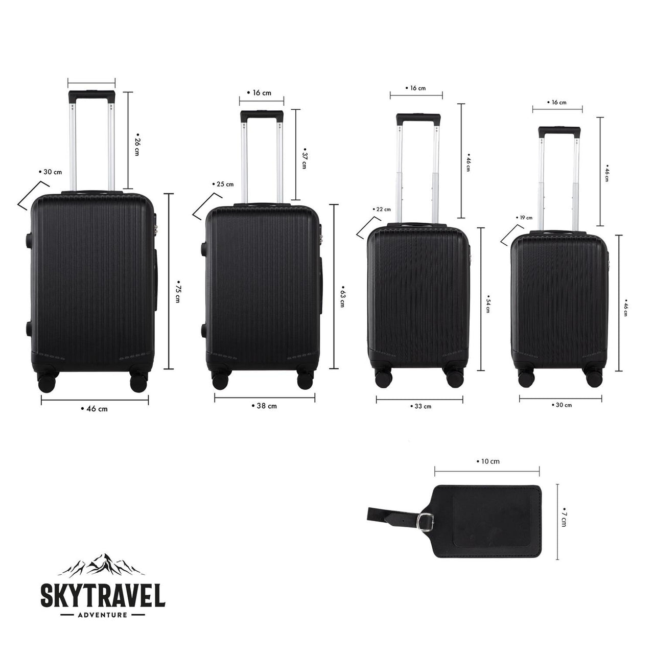 Set De 4 Maletas Para Viaje Con Ruedas Rigidas Alta Calidad