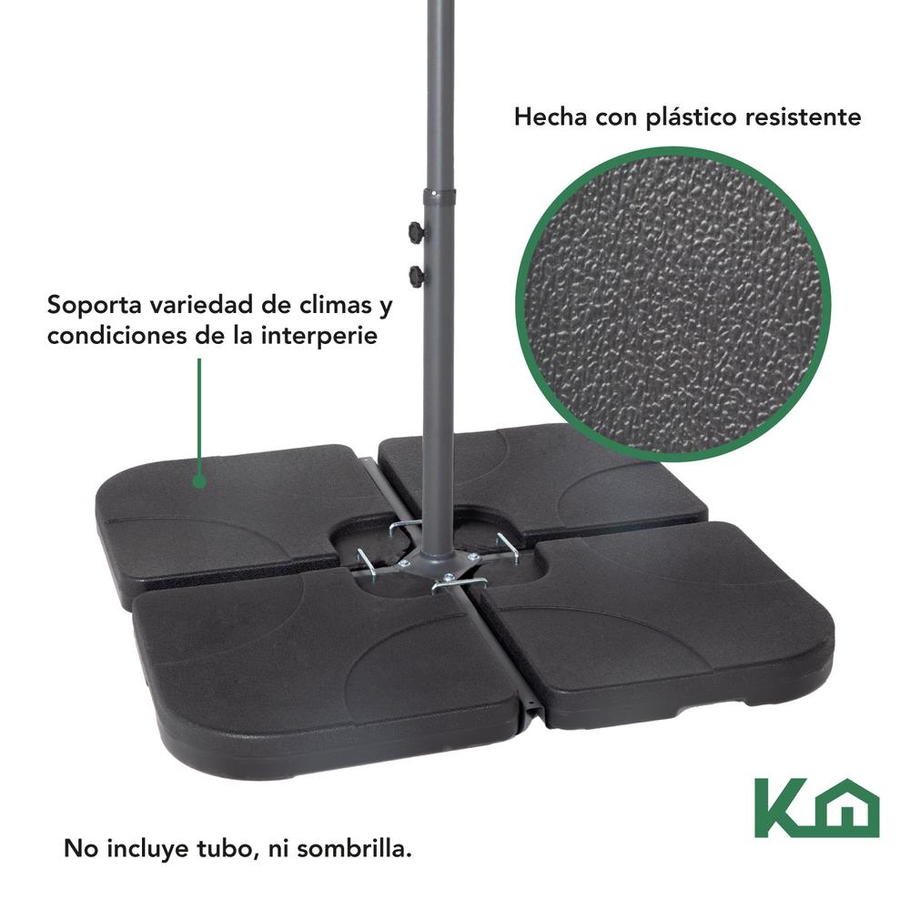 Base Para Sombrilla De Jardin Hasta 3m Rellenable Agua Arena