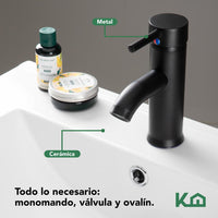 Thumbnail for Mueble Gabinete Para Baño Lavamanos Lavabo Ovalín 2 Cajones