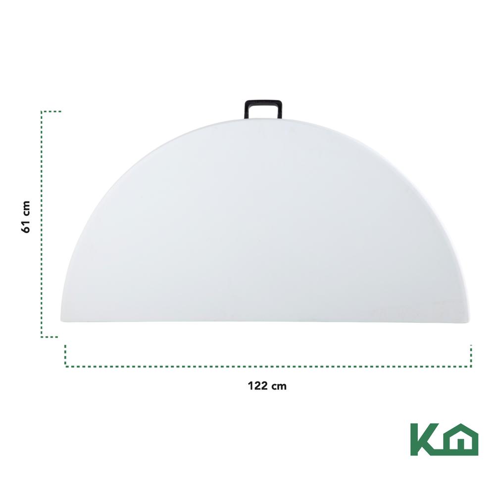 Mesa Redonda Comedor Plegable Portatil Evento 122 cm Blanca