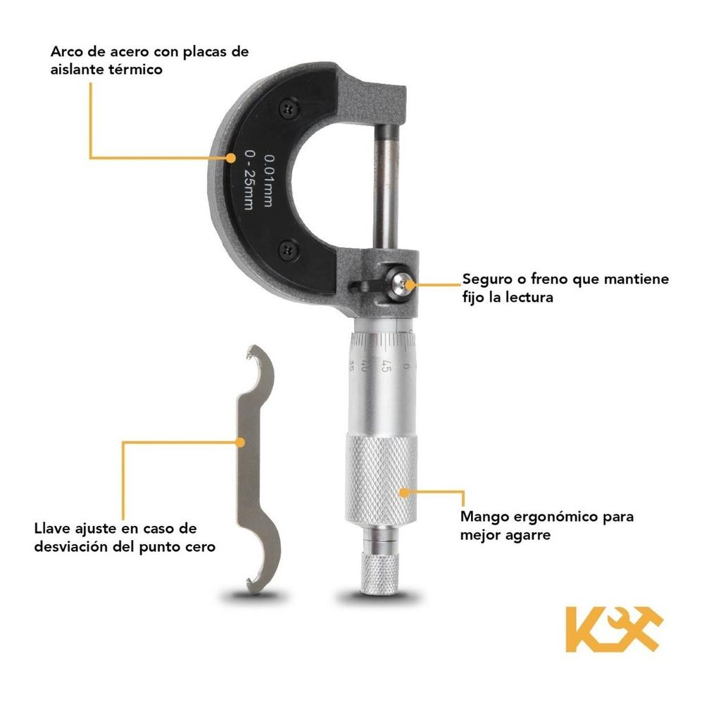 Micrometro Exterior 0 a 25 mm Kingsman