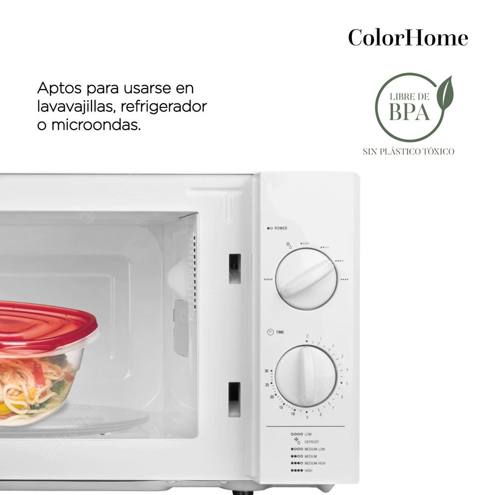 Bateria de Cocina Tricapa Set Contenedores Hermeticos 21pzas