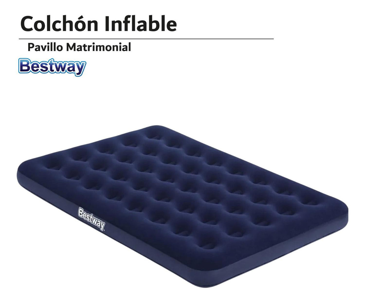 Colchón Inflable Matrimonial Con Bomba Aire Pavillo Bestway