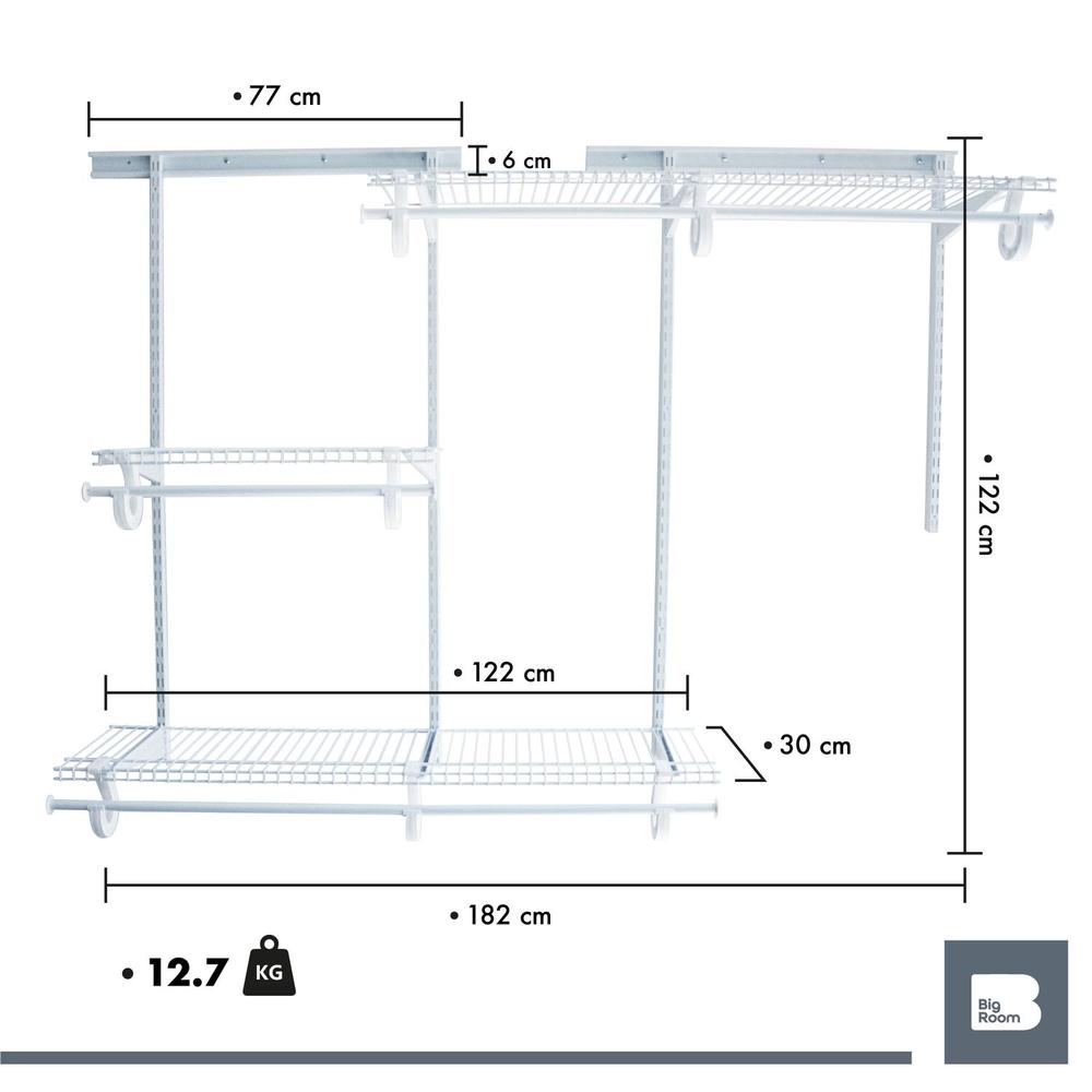 Closet Ropero Armable Armario 4 A 6ft Ajustable Reforzado