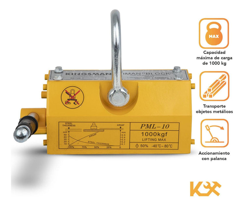 Imán Magnético Levantador Carga 1 Tonelada Industrial
