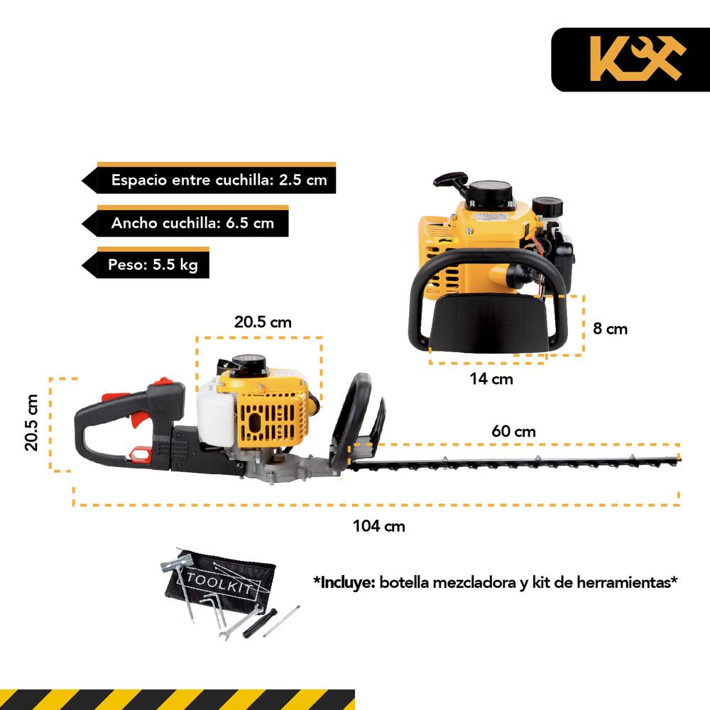 Cortasetos A Gasolina De 23 Pulgadas 22.5 CC Motor 2 Tiempos