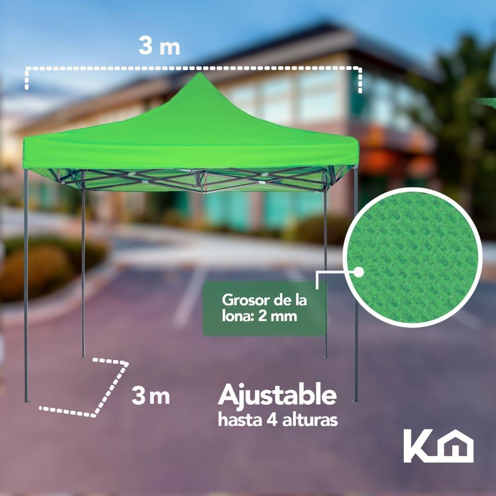 Toldo Carpa Impermeable Plegable De Acero 3x3m Kingsman