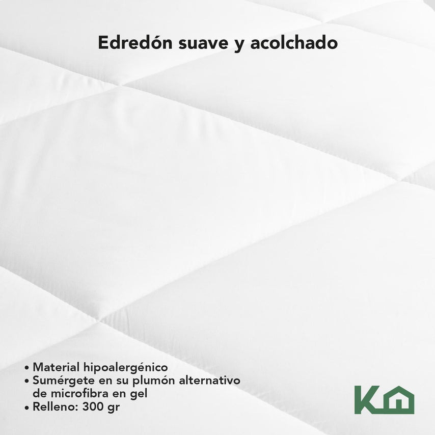 Colchón Matrimonial + Cubrecolchón Con Sábanas + Edredón 6  piezas