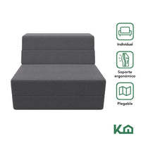 Thumbnail for Sofa Cama Sillon Plegable Individual 2 en 1 Colchon Portatil