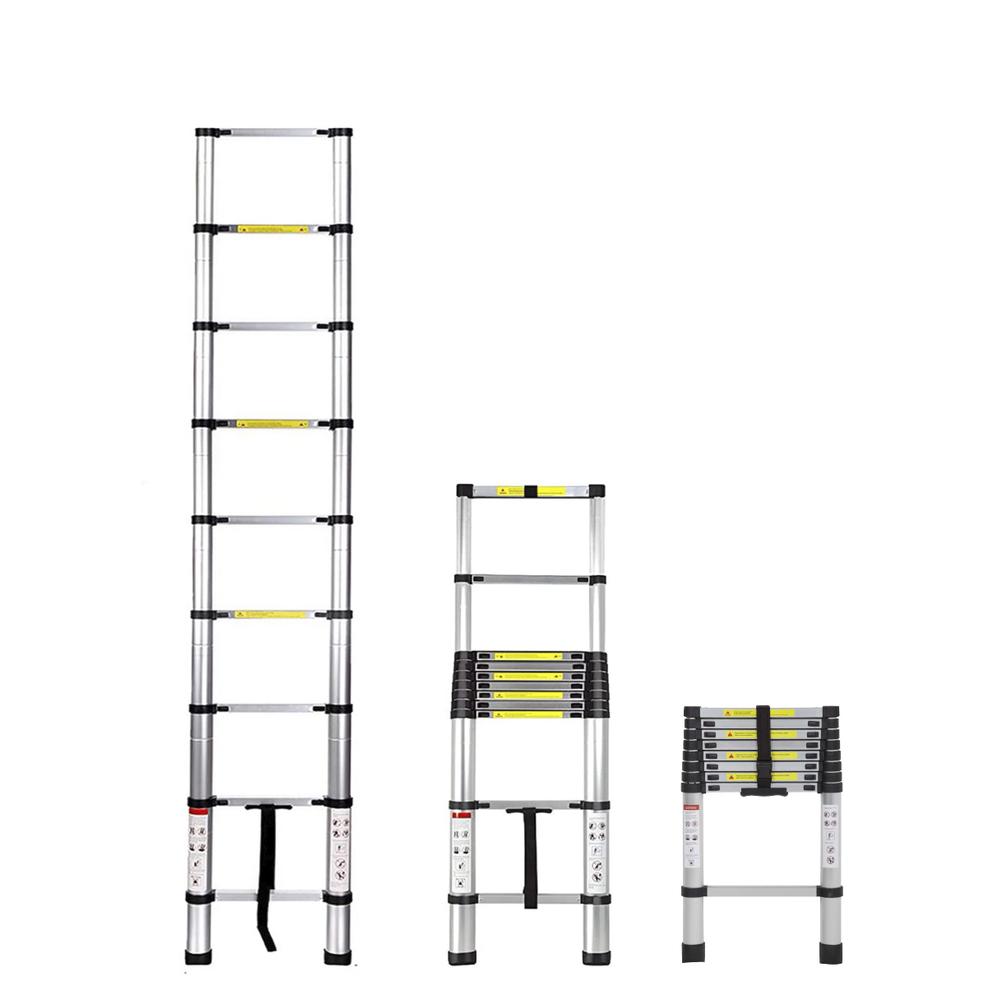 Escalera Telescópica Retráctil Aluminio 9 Escalones 2.6 m RY-1326 Kingsman