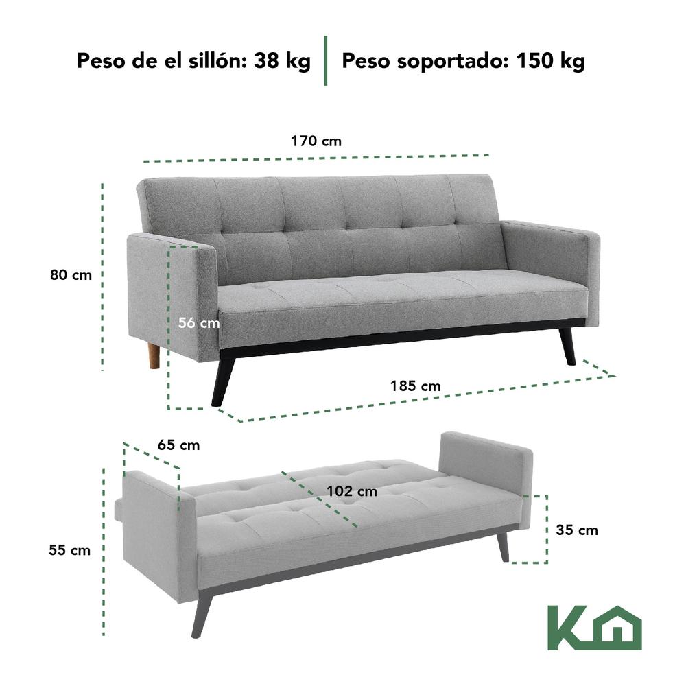 Sofá Cama Reclinable Silla Convertible Sillón Sala Moderna