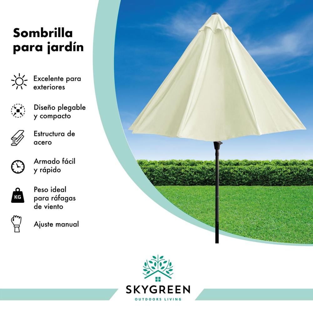 Sombrilla Para Exterior Jardin Playa 2.7mts Acero Reforzada