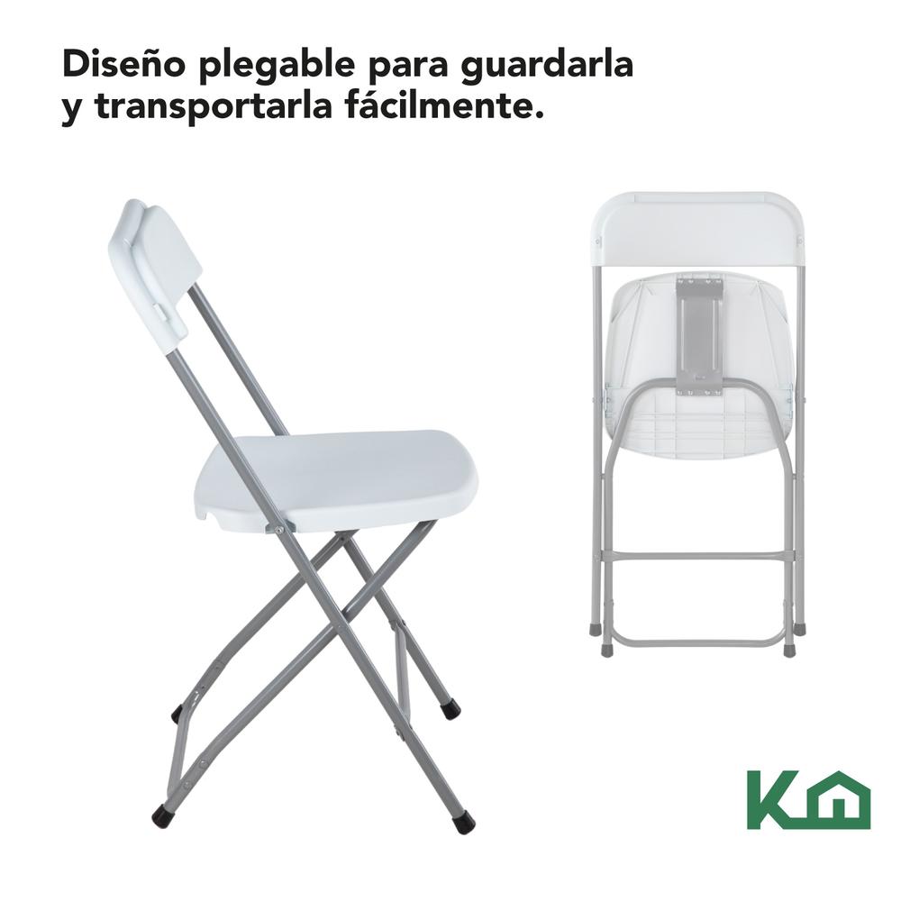 Juego 10 Pz Silla Plegable Plastico 44x44x79 cm KingsHouse